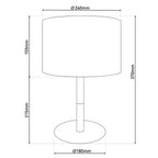 Näve Tessile Tafellamp - Wit 37cm E14