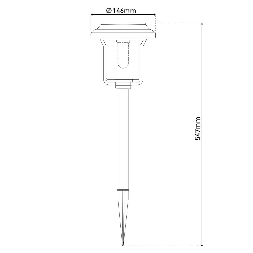 Näve Solar Spies Simon 54,7cm LED Warm Wit