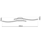 Näve Onda LED-Plafondlamp 65cm Zwart 3000K