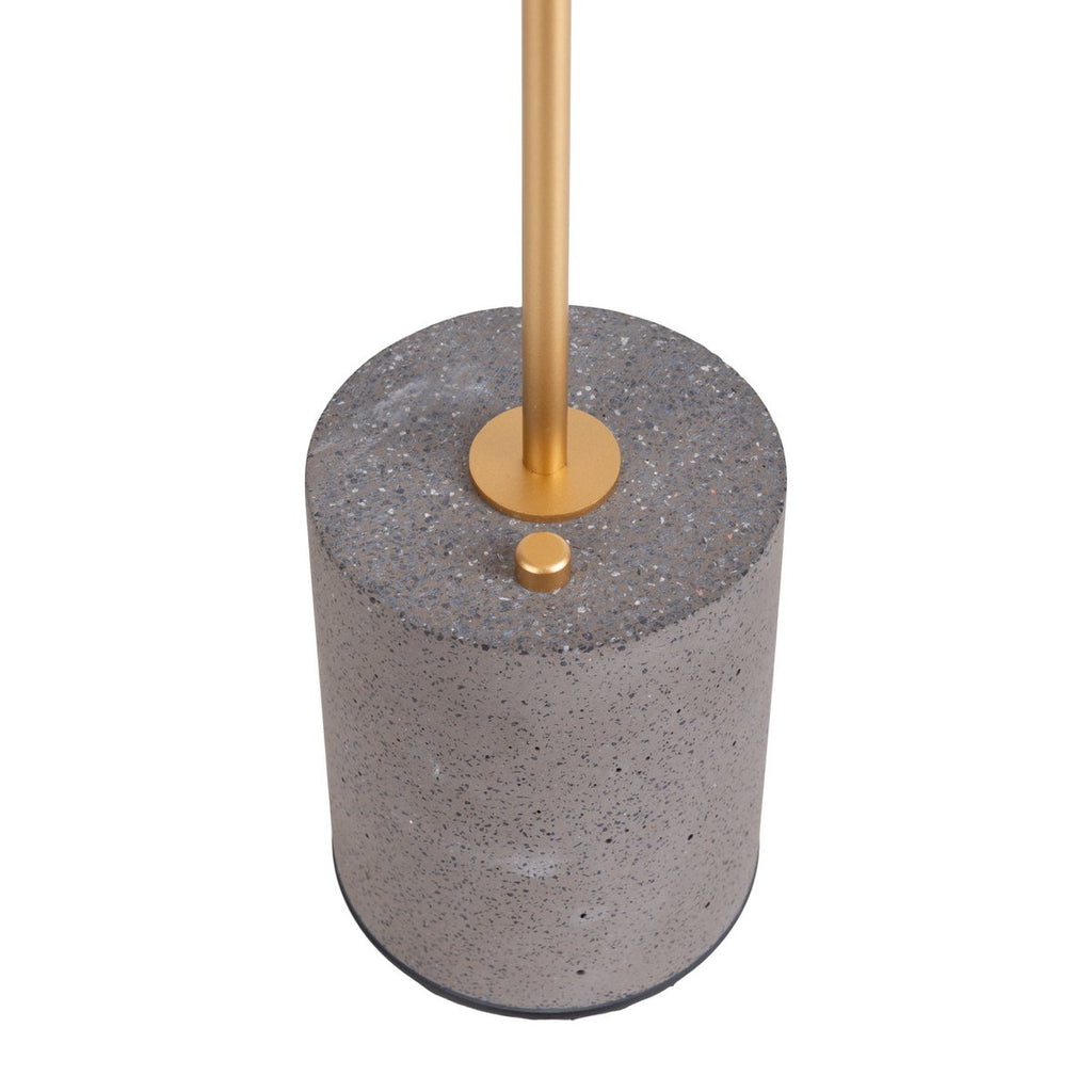 Batterijlamp "seta" grijs 30 cm hoog gemaakt van metaal en beton, met een stevig gebouwd -in LED