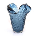 Blauwe glazen vaas 22x22x22cm, aulica