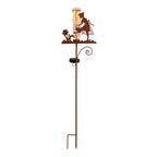 LED Solar Earth Skewers H: 95 cm, voor buiten, spiesjes gemaakt van metaal en glas en plastic in bruin, met geïntegreerde LED