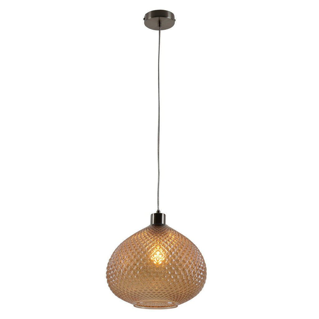 Näve Surrat Glazen Hanglamp 29cm Bruin