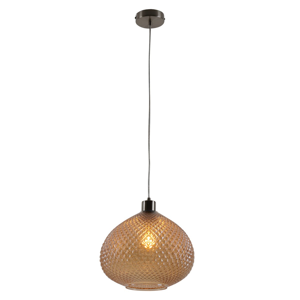 Näve Surrat Glazen Hanglamp 29cm Bruin
