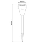 6 Set LED LED Solar Outer Light met aarde spies gemaakt van roestvrijstalen gekleurd metaal en plastic, met geïntegreerde LED