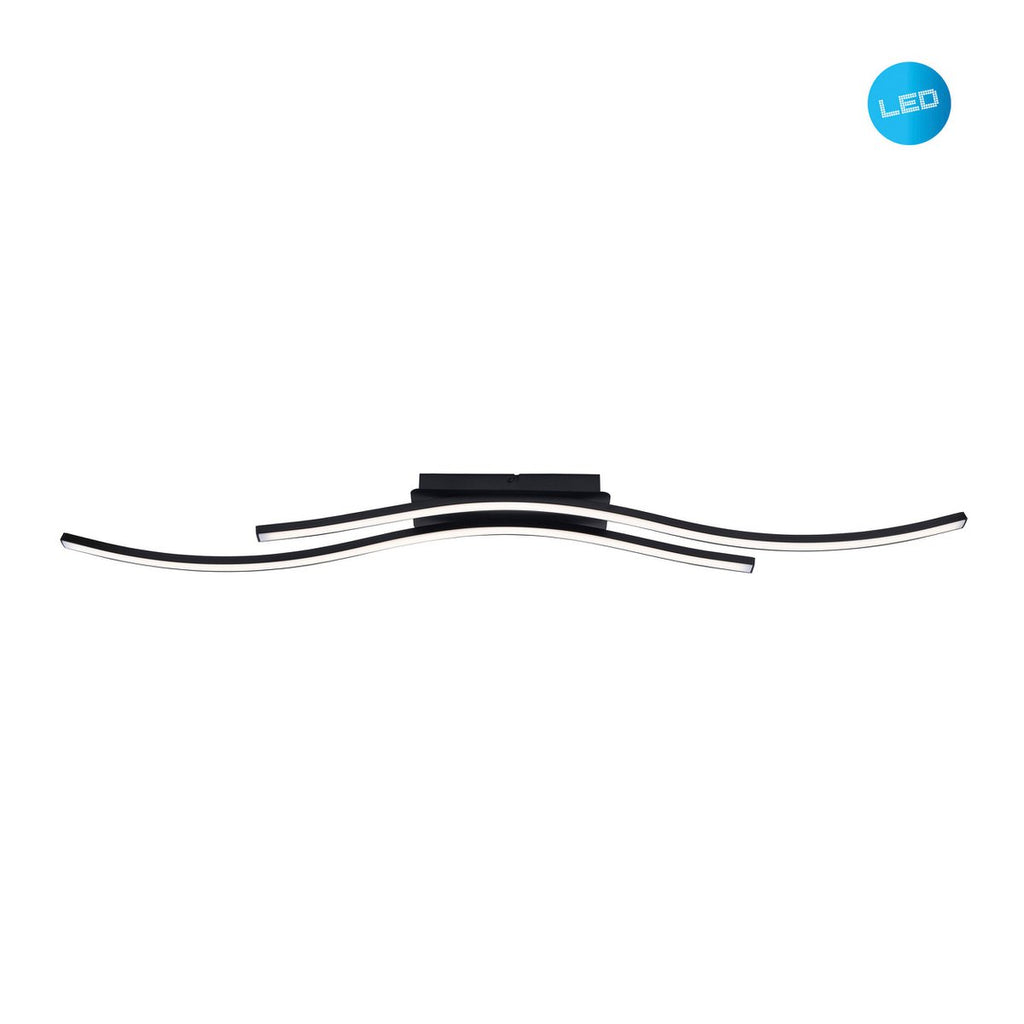 Näve Onda LED Plafondlamp 96cm Zwart