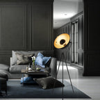 Näve Bernice Staande Lamp - Zwart/Goud 153cm