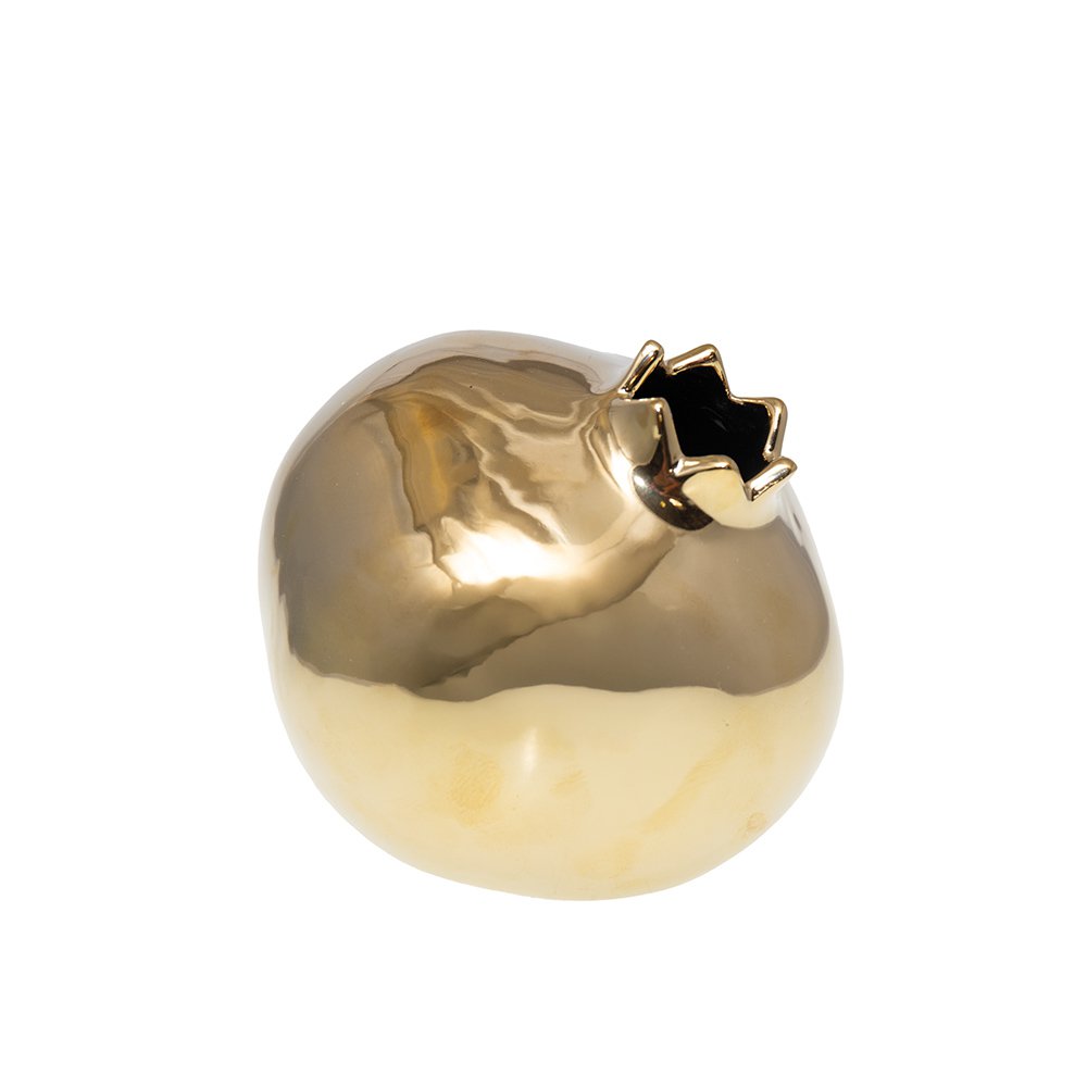 Gouden keramische granaatappelvaas 12.8x12.8x11.5cm - Aulica