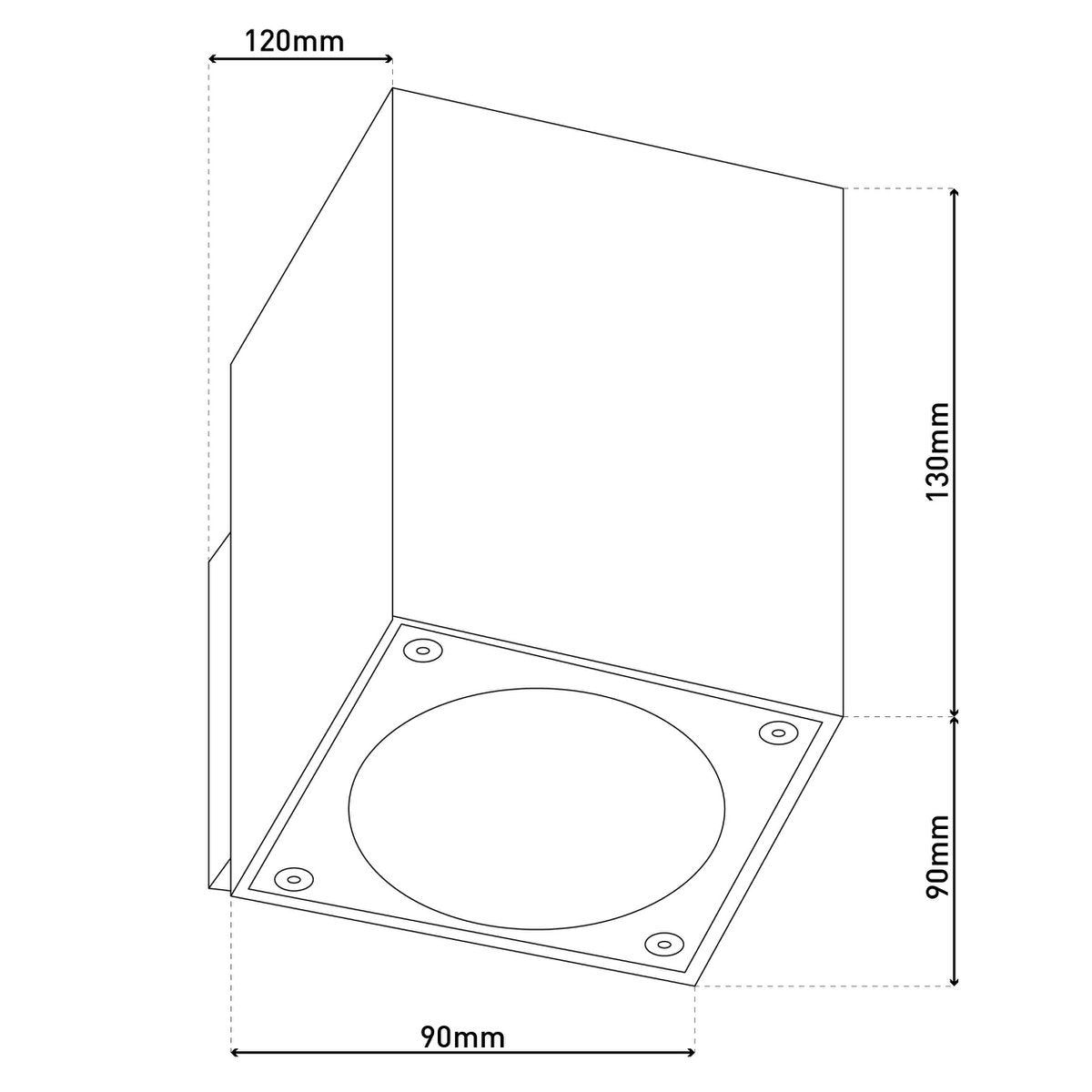 Näve Tessus Buitenwandlamp - Aluminium