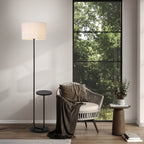 Näve Staande lamp met tafel - Zwart 157cm