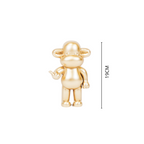 Gouden polyresin aap beeldje 'de legende' - 11x7x19cm