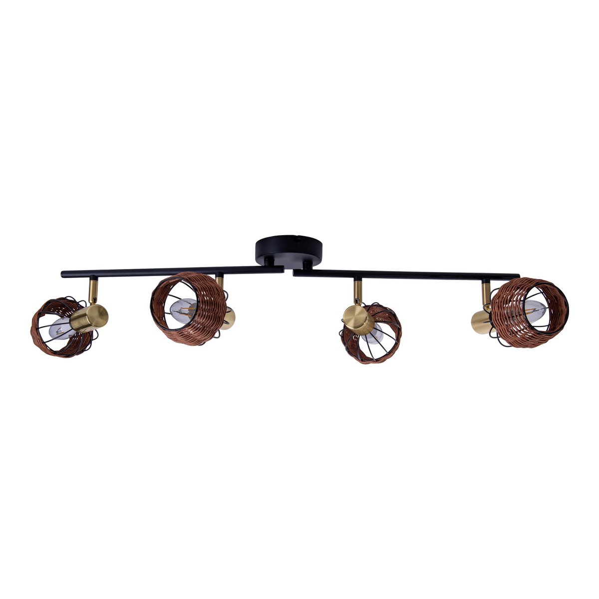 Corbis Plafondlamp - Zwart/Goud 78cm