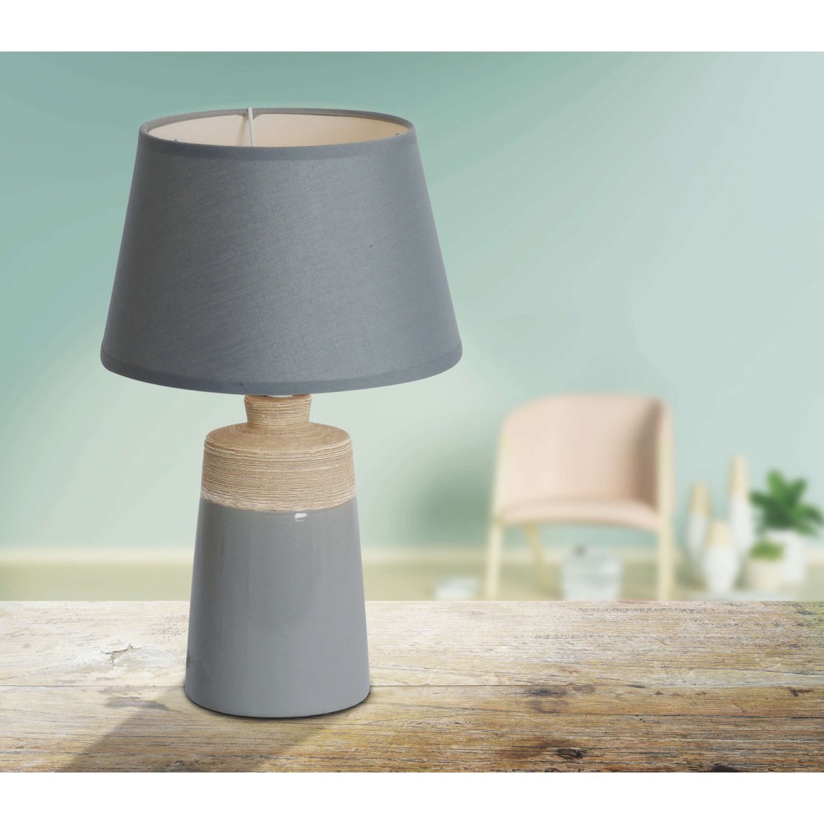 Näve Talia Keramische Tafellamp - Beige 31cm