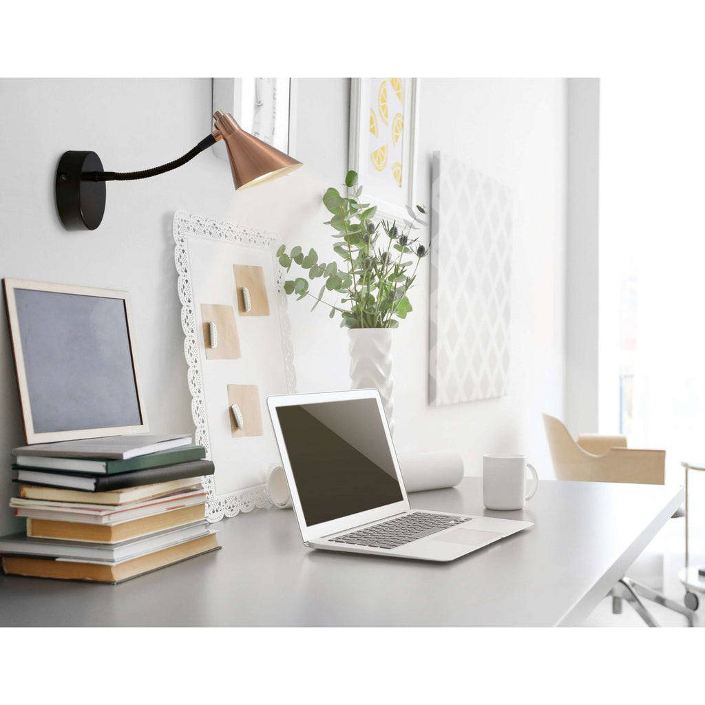 Näve Leuchten LED Wandlamp Koper - Flexibel, Metaal, Warm Wit Licht