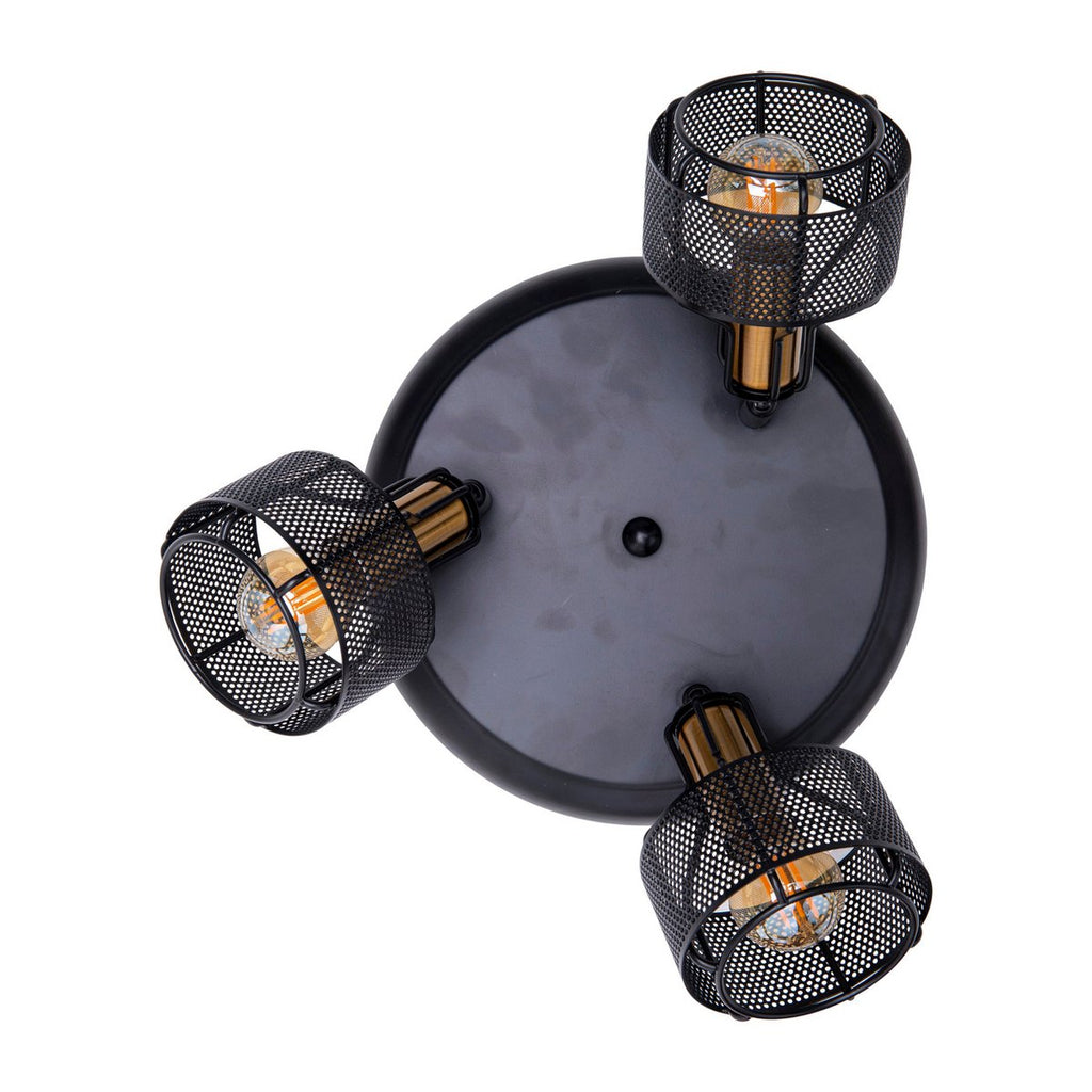 Näve Foro 3-zits Spot - Zwart/Goud 41cm