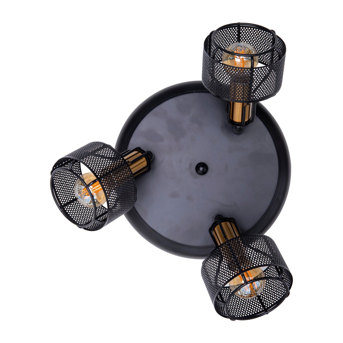 Näve Foro 3-zits Spot - Zwart/Goud 41cm