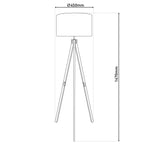 Filco Staande Lamp - Hout 147cm Grijs Bruin