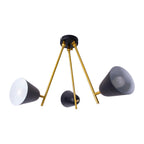 Näve Triton 3-zits Plafondlicht Zwart 95cm
