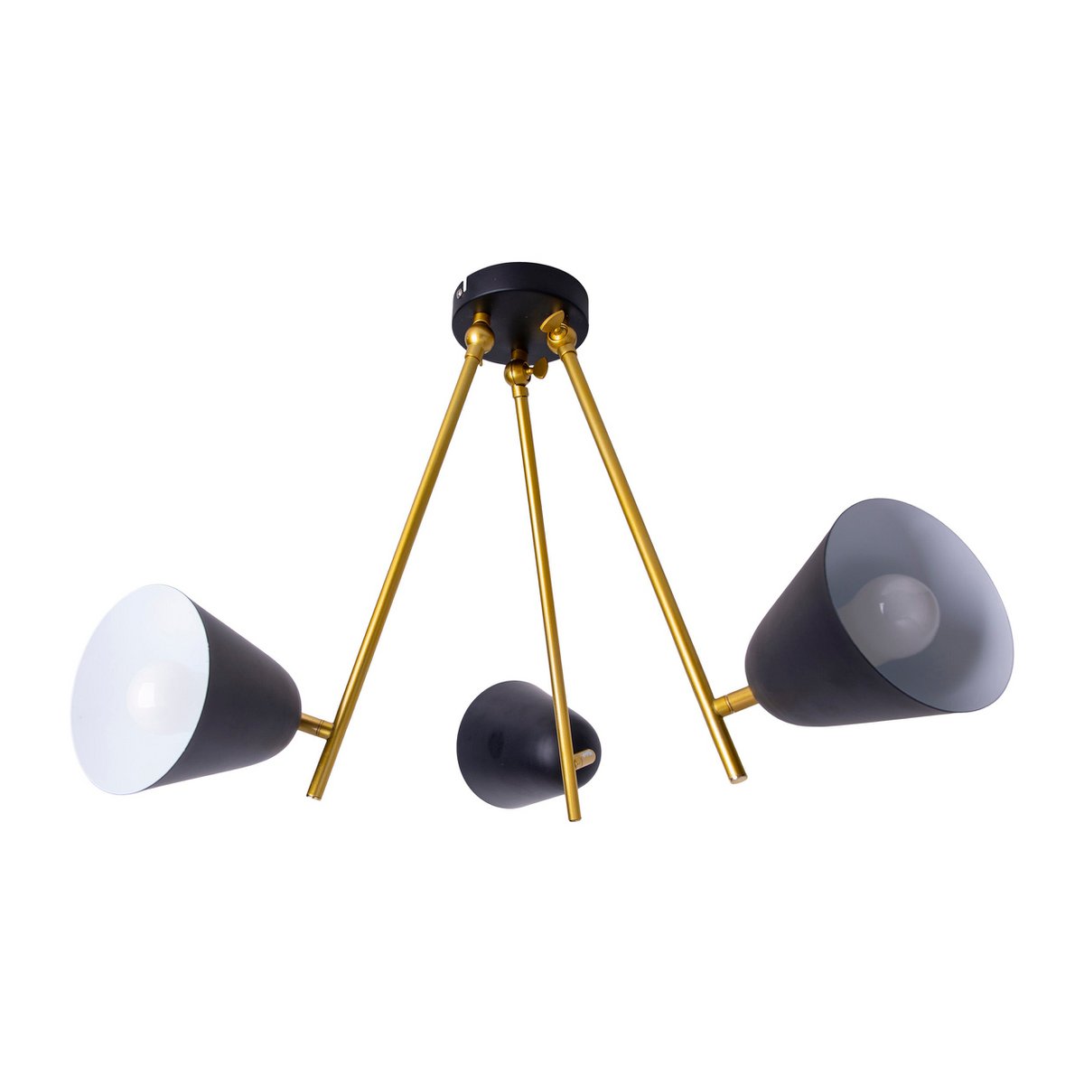 Näve Triton 3-zits Plafondlicht Zwart 95cm