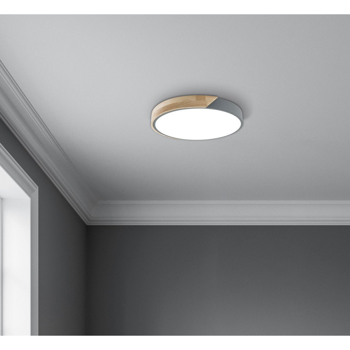 Näve Borneo LED Plafondlamp 31cm Grijs