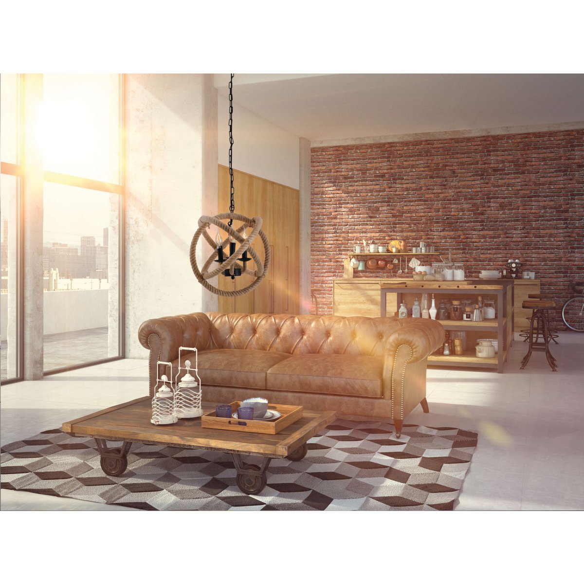 Näve Regia Hanglamp - Zwart 43cm E27
