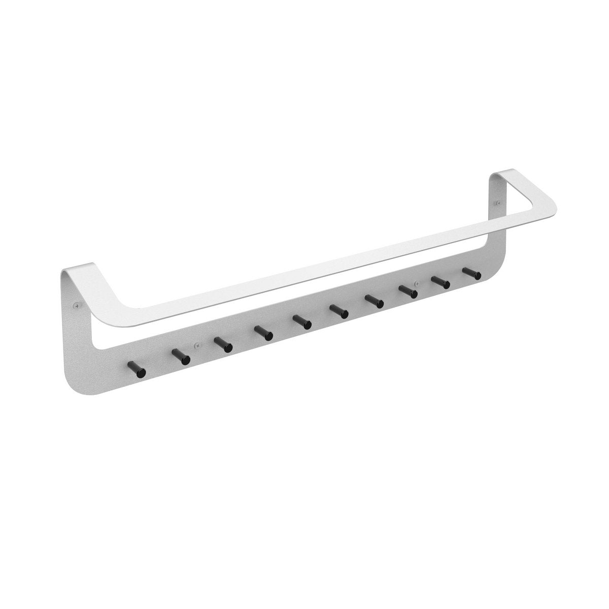 Gorillz Linea Wandkapstok - Wit, 10 Haken, Metalen, Opbergruimte