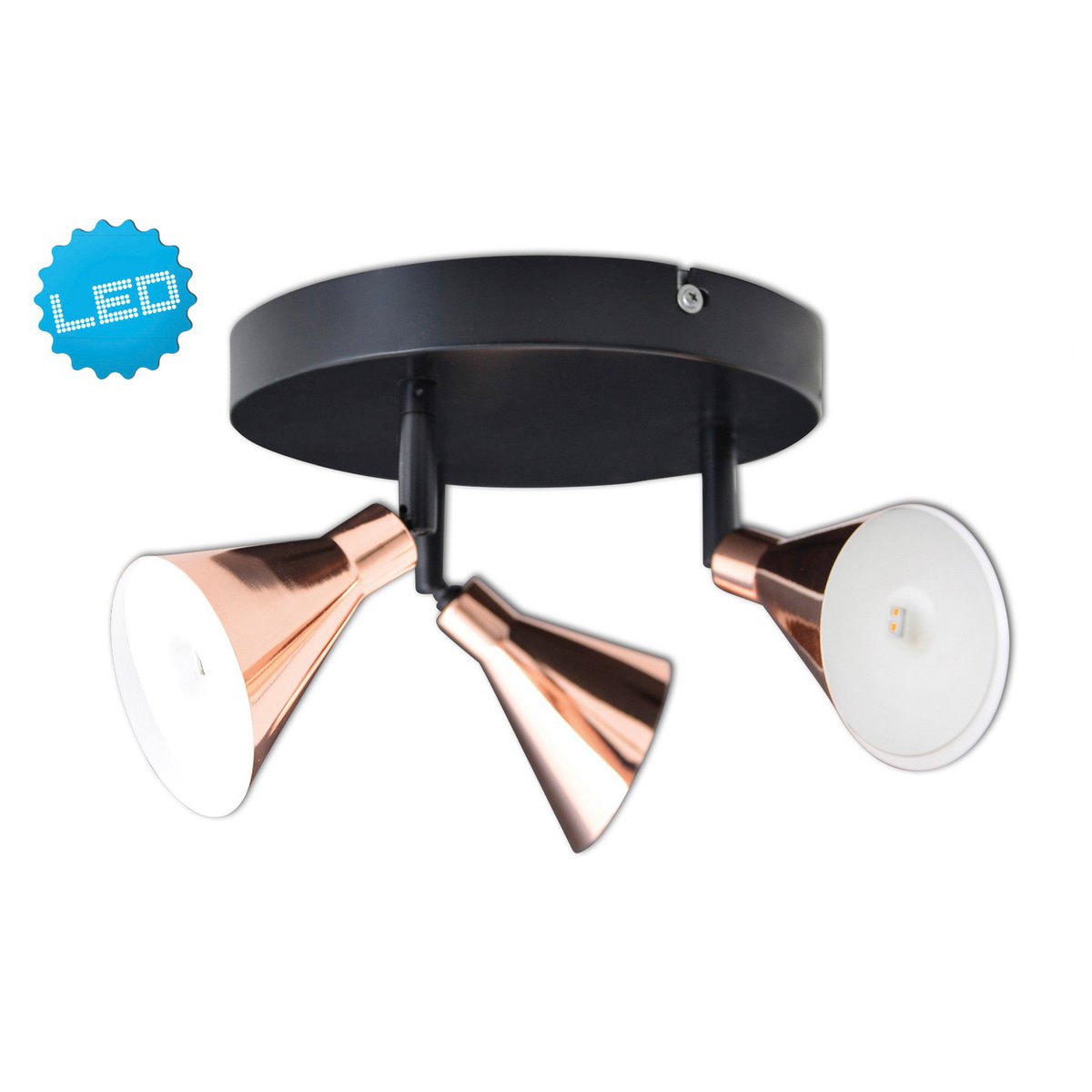 Näve Koper LED Wand- Plafondlamp 38cm