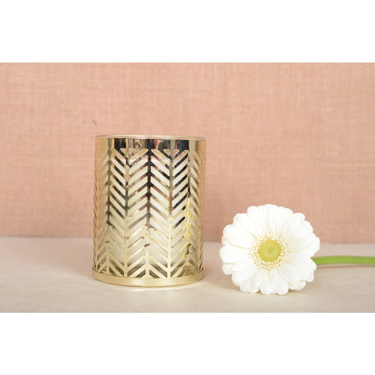 Vanille Kaars Goud 8x7,5cm