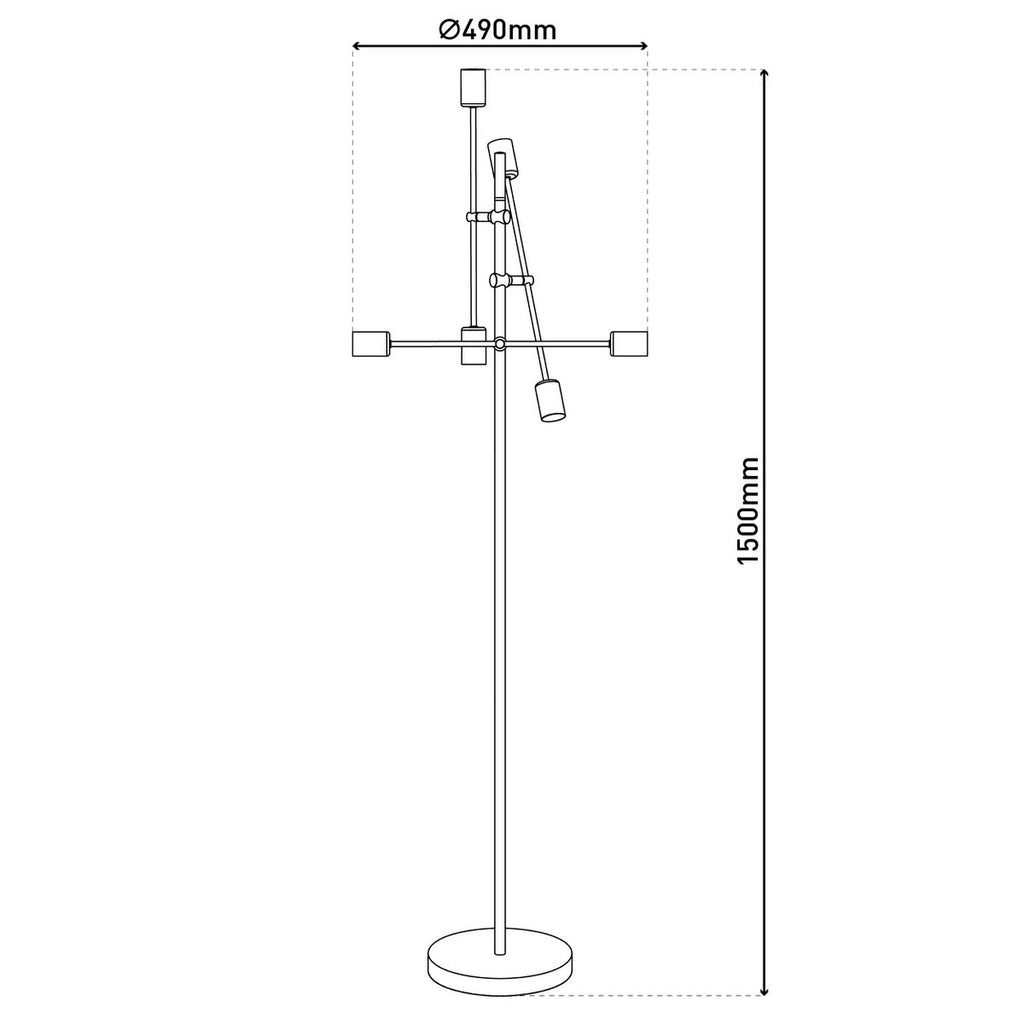 Näve Modo Staande Lamp Zwart 150cm E27