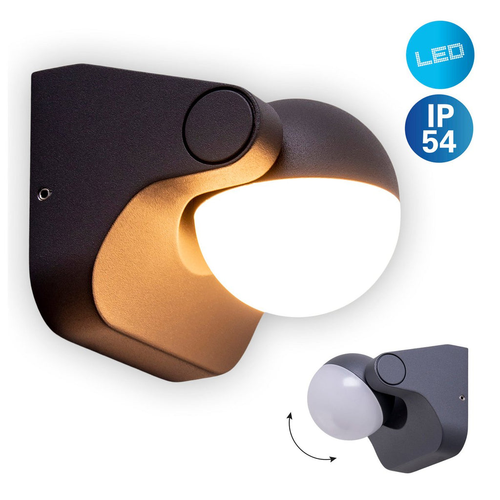 Näve Pallas LED Wandlamp - Antraciet