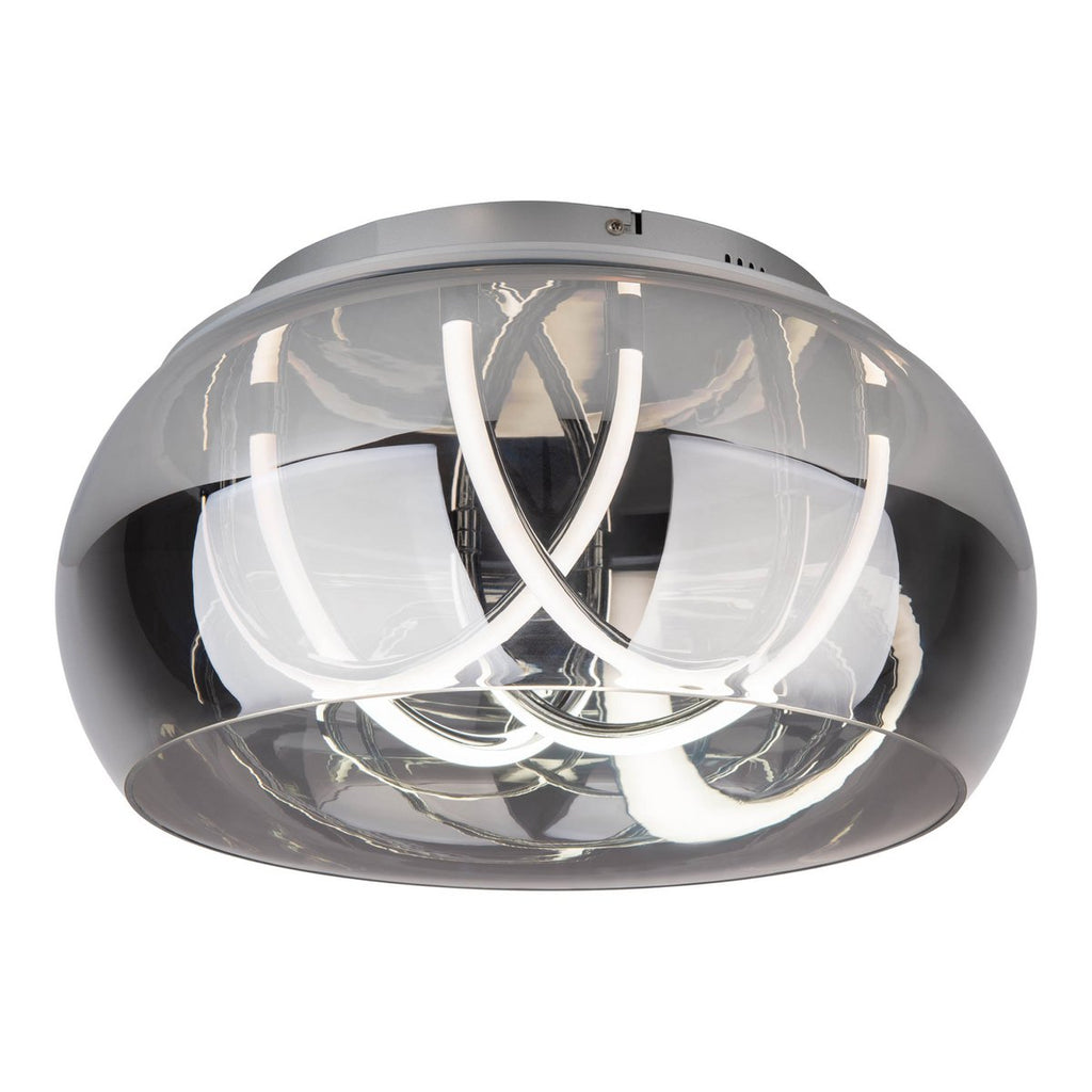 Näve Malou LED Plafondlamp Ø45cm Rookglas