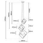 Näve Cadre Hanglamp - Zwart/Wit 147cm