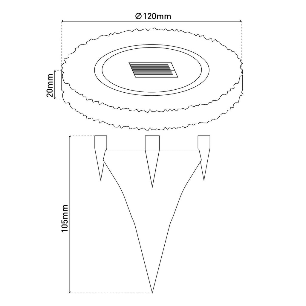 Näve Kian Solar Grondspot Set 3 Stuks - Grijs Warmwit