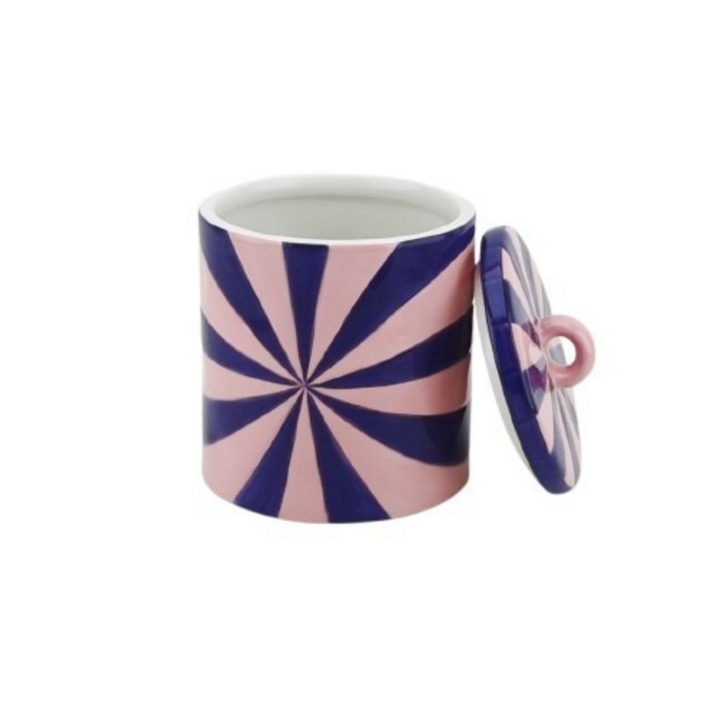 Housevitamin Swirl Voorraadpotje - Roze/Blauw - 11x11x14,5cm