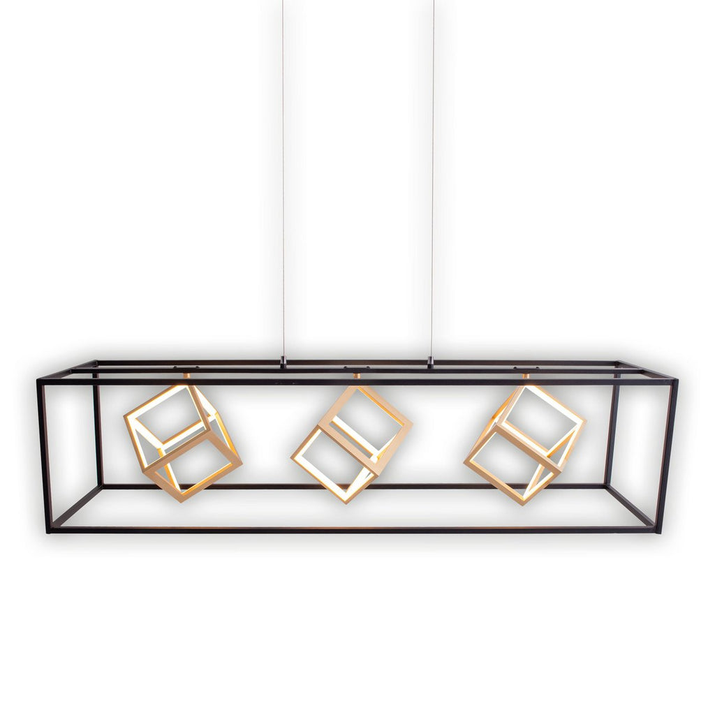 LED hanglamp Tripoli 100cm - Zwart