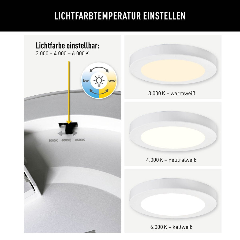Näve Bonus LED-plafondlamp Ø16,5cm Wit CCT