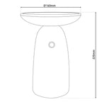LED Solar Lamp "ADA" Wit voor de externe LED -tafellamp gemaakt van metaal en plastic, met stevig geïnstalleerde LED's, zonnelamp 22,5 x 16 cm