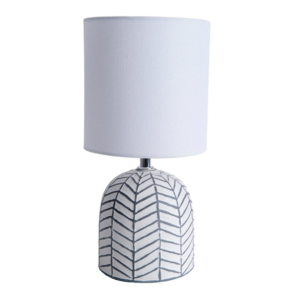 Keramisch tafellicht "folio" wit, tafellamp gemaakt van keramiek, wit, met E14 -aansluiting, voor eetkamer, woonkamer, gang of kantoor, 27,50 cm hoog
