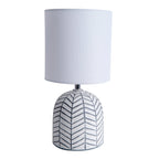 Keramisch tafellicht "folio" wit, tafellamp gemaakt van keramiek, wit, met E14 -aansluiting, voor eetkamer, woonkamer, gang of kantoor, 27,50 cm hoog