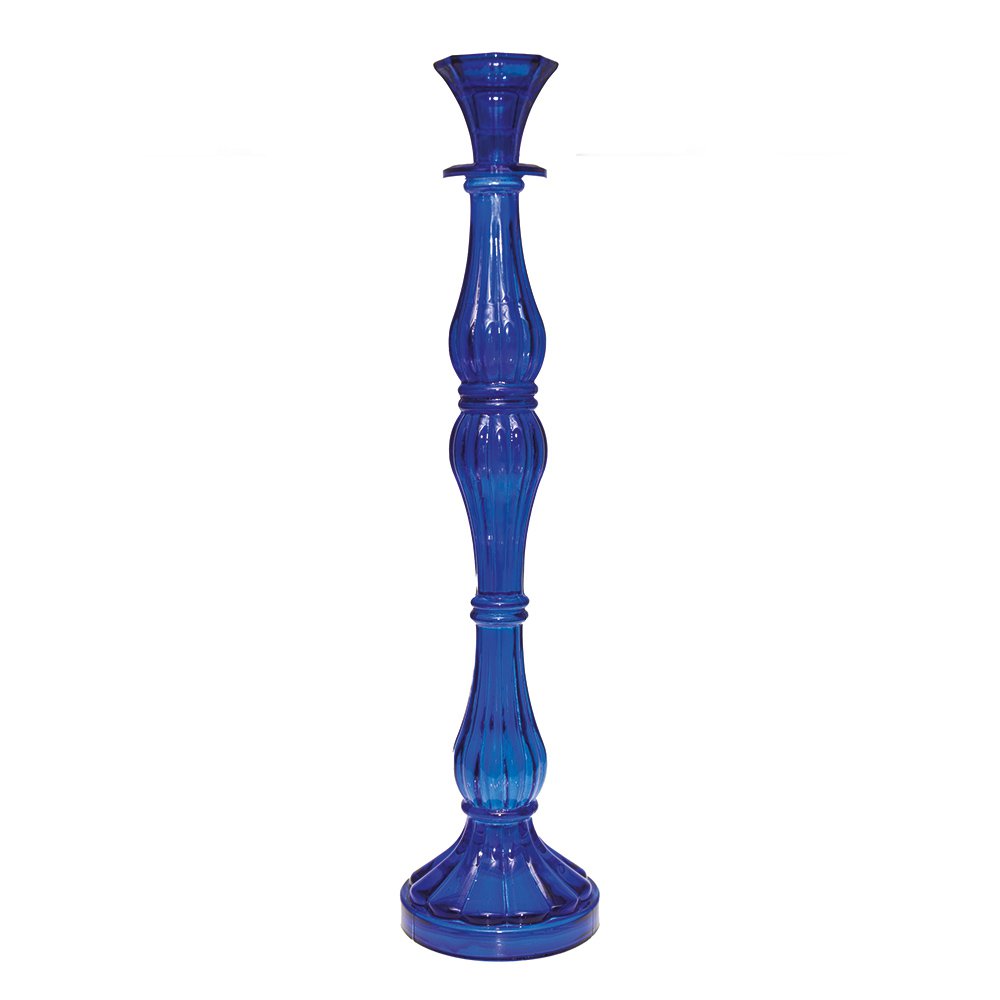 Blauwe kandelaar groot - Aulica - 41cm