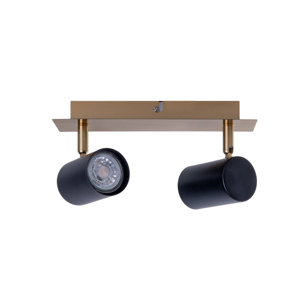 Näve Frida Wandlamp 2x GU10 - Zwart/Goud
