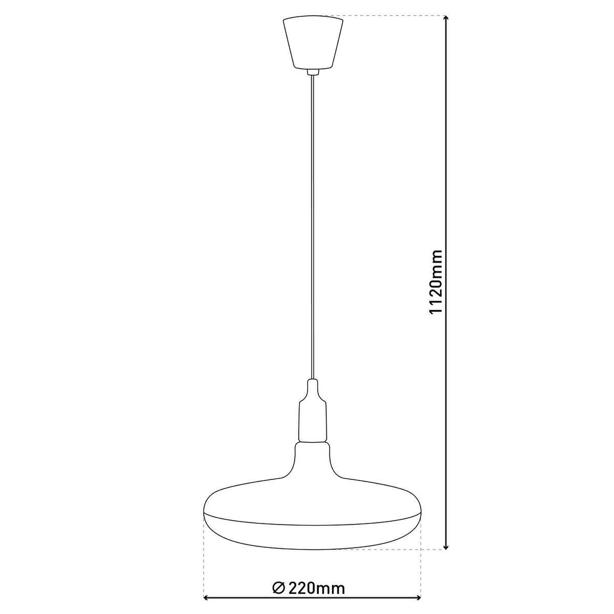Näve UFO Hanglamp LED - Rood 22cm
