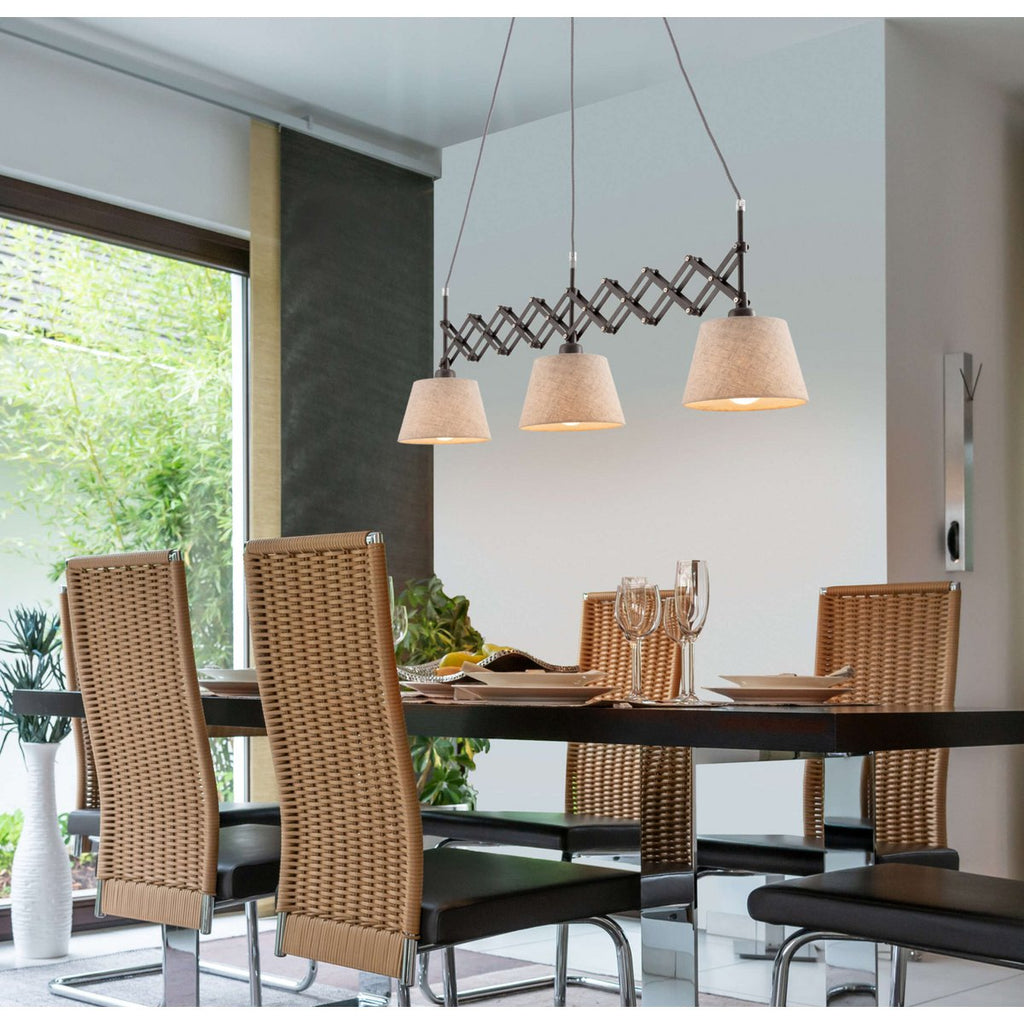 Näve Adrienne Hanglamp Schaarlamp Bruin 52-100cm