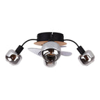 Plafondlamp inclusief ventilator "fumoso", in zwart, bruin en natuur, voor E27, Ø 51 cm