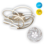 LED-plafondlamp Rizado Ø57cm Näve - Nikkel