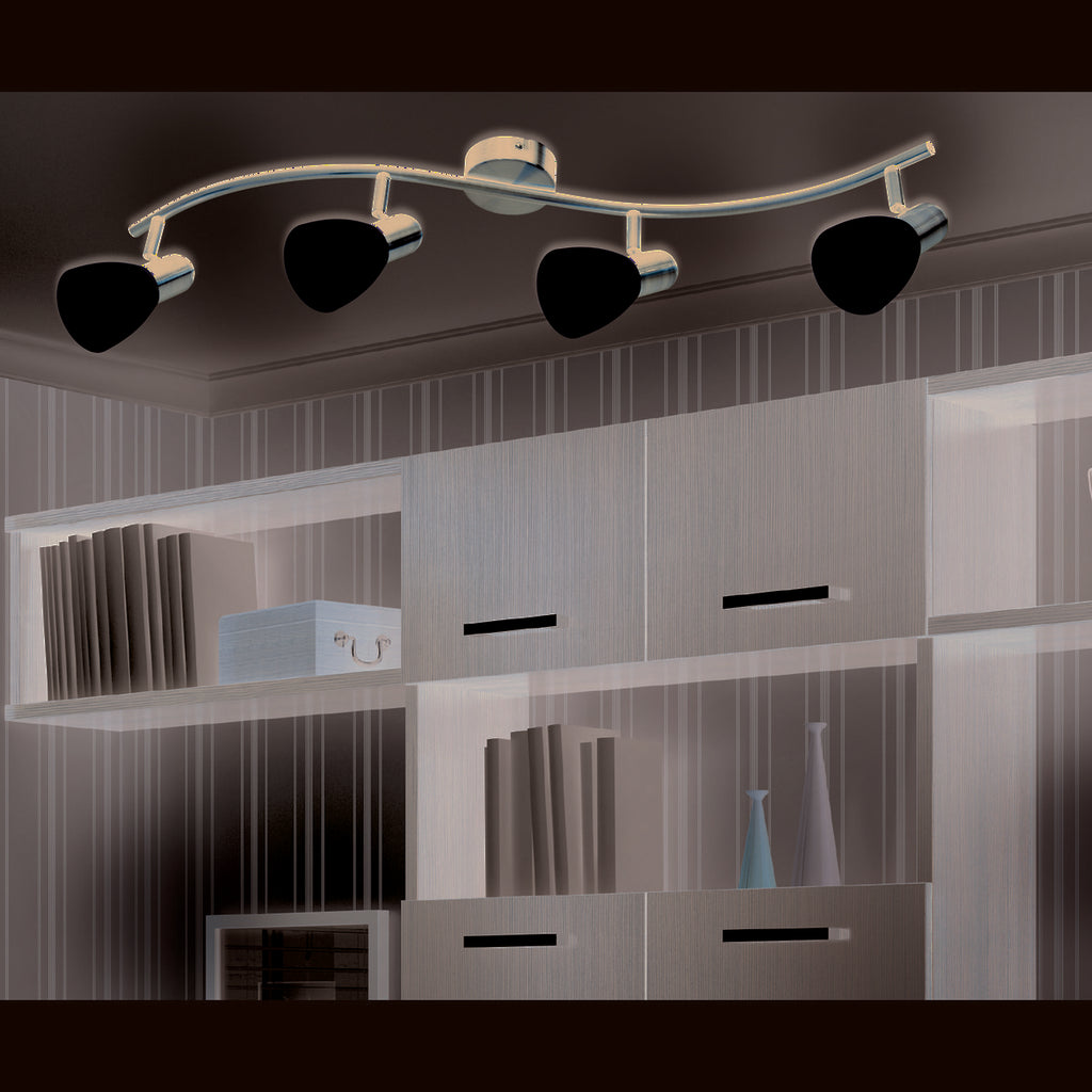 Näve Mestre 4-lichts LED-Wand- Plafondspot Bruin