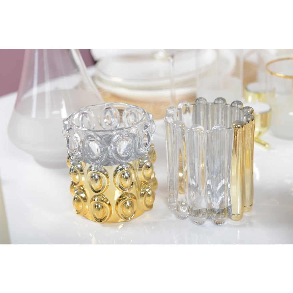Raye Moi Golden Booker Kandelaar - Goud Glas 9,5cm