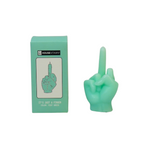 Huisvitamine middenvinger kaars - mint - 310g - 10x9x17cm