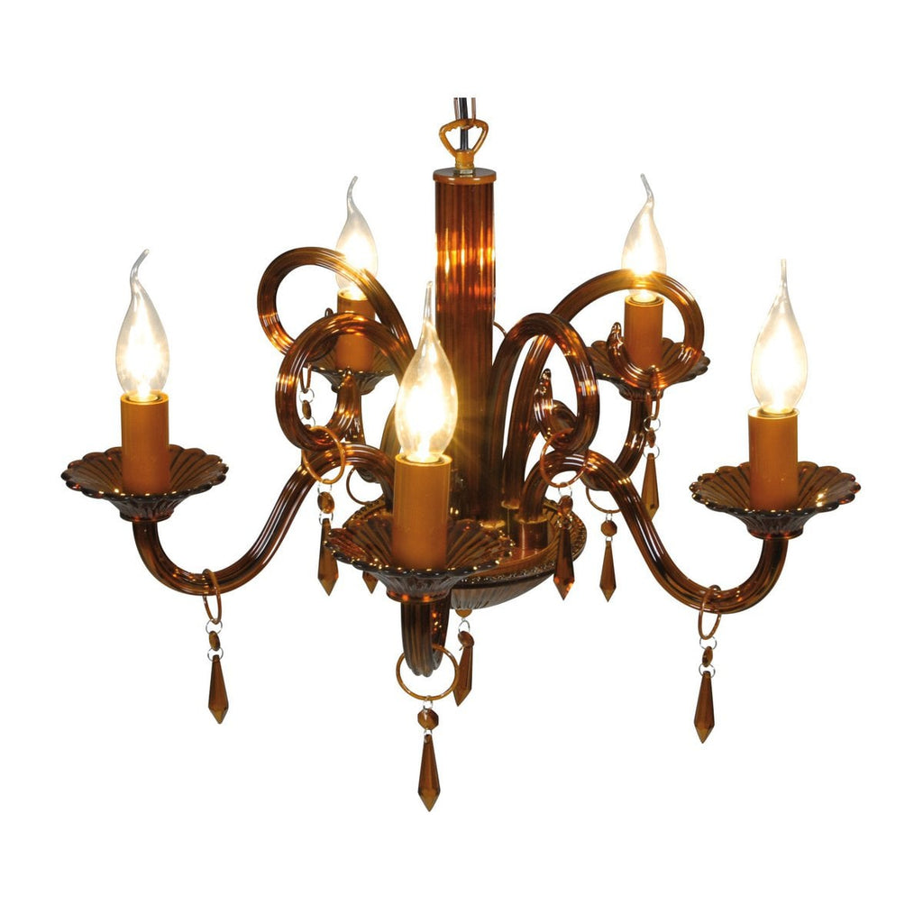 Näve Vamp Hanglamp 5-Lamps 53cm Bruin Metaal