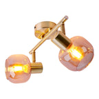 Libby Plafondlamp - Messing Amber Retro 40cm 2-Stuks